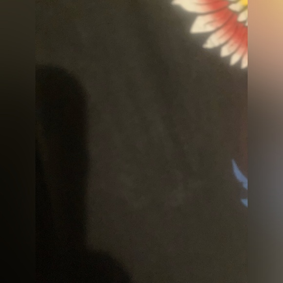 Black Very Soft Lace Up Rainbow Skull & Wings Rock & Roll Festival Short Sleeve - Picture 11 of 11